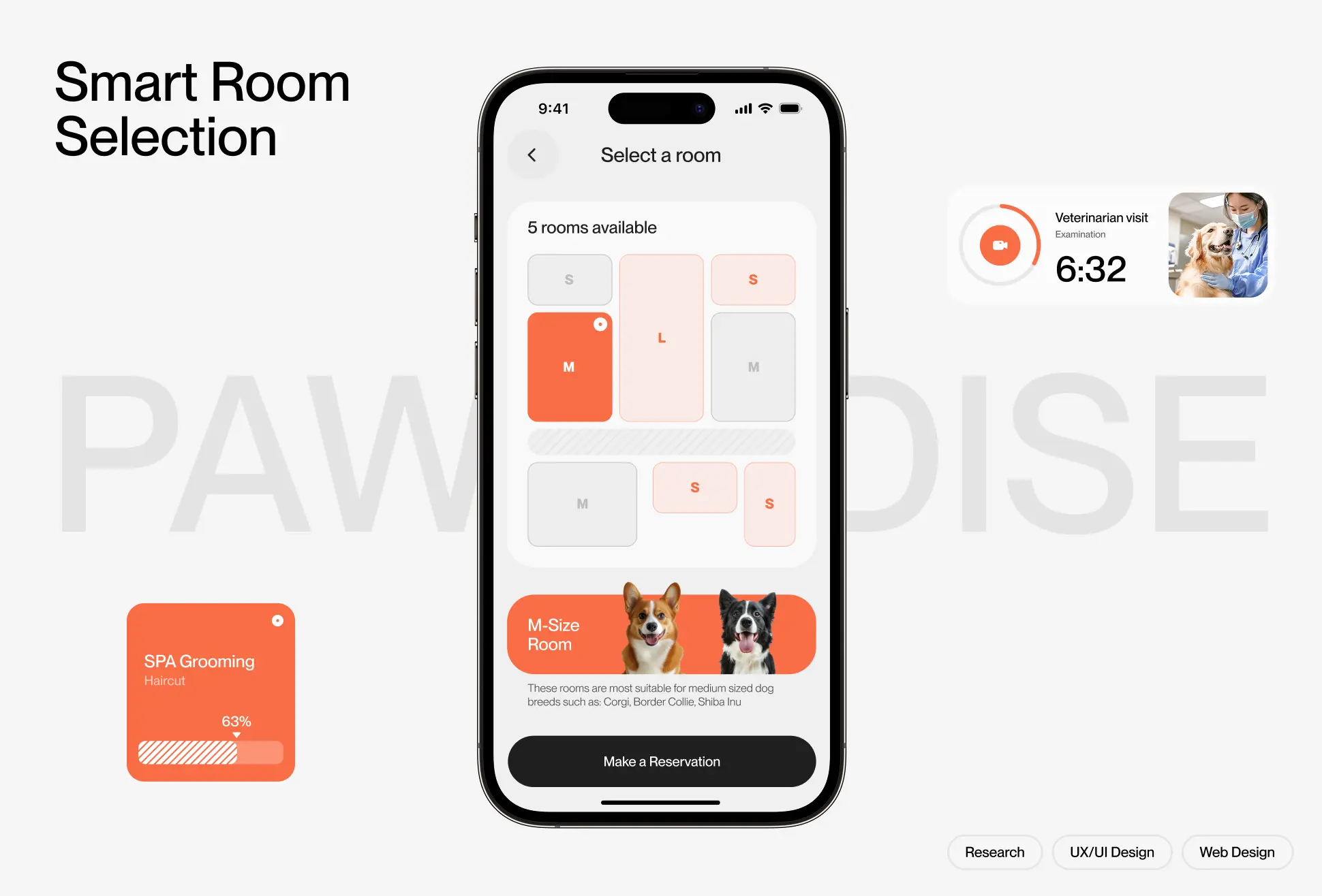 Pawradise booking interface
