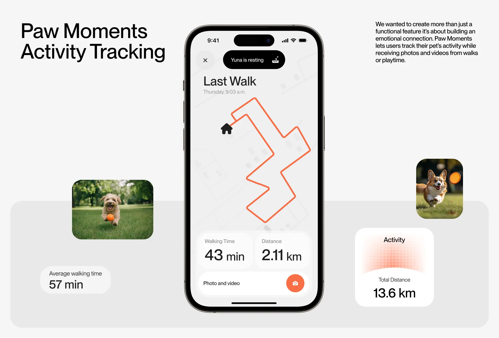 Pawradise care tracking screens